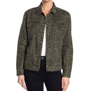 Tractr Green Leopard Print Jacket